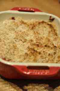 Rhubarb crumble